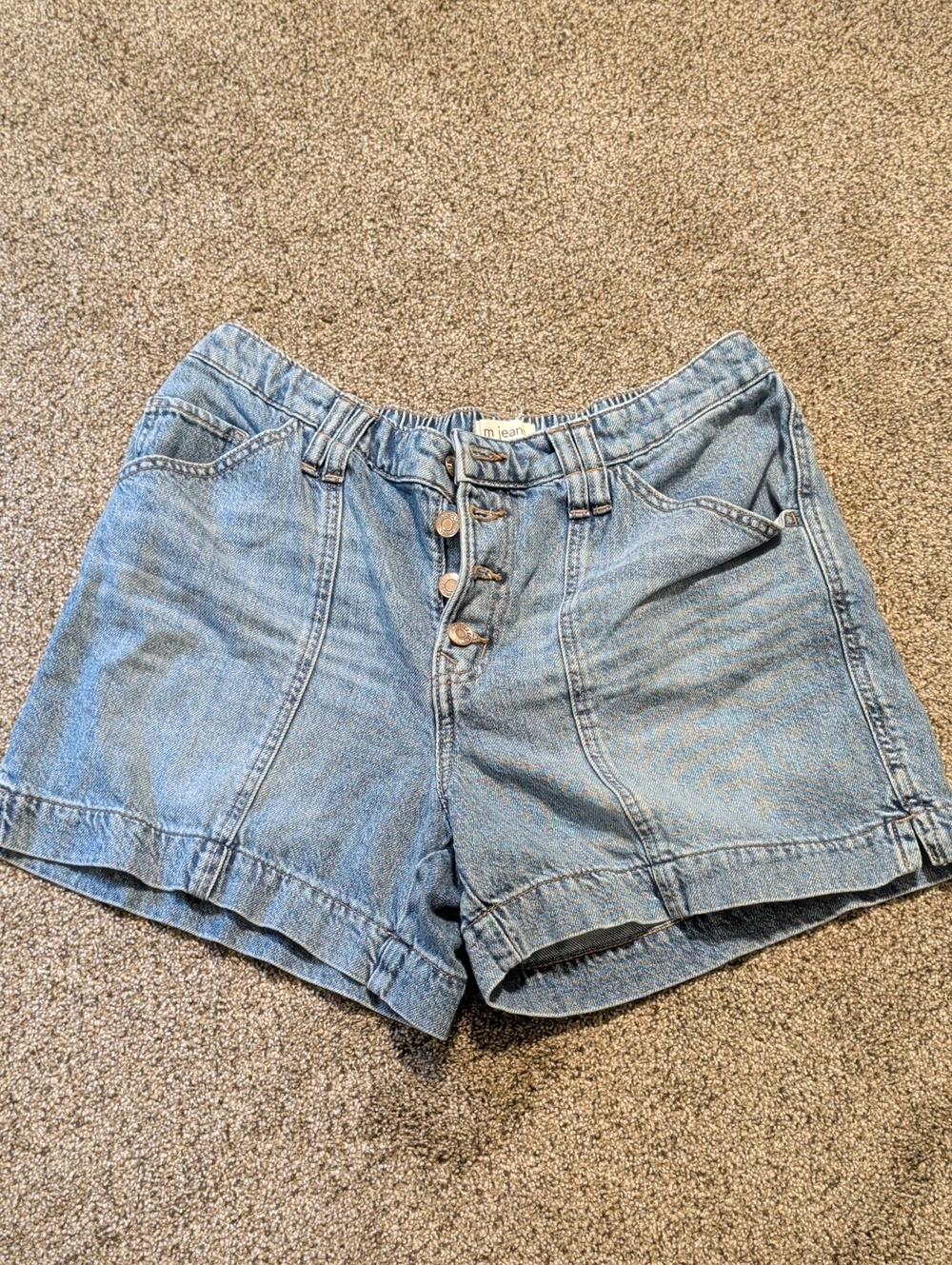 Maurices Light Blue Denim Button-Fly Shorts
